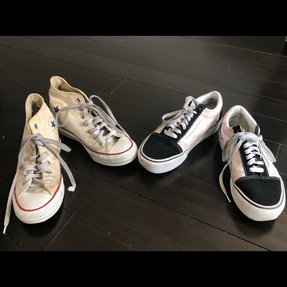 Vans Shoes | Lot Of 2 Sneakers Vans Converse Old Skool Platform ... متجر بسمة Vans Shoes | Lot Of 2 Sneakers Vans Converse Old Skool Platform ... متجر بسمة